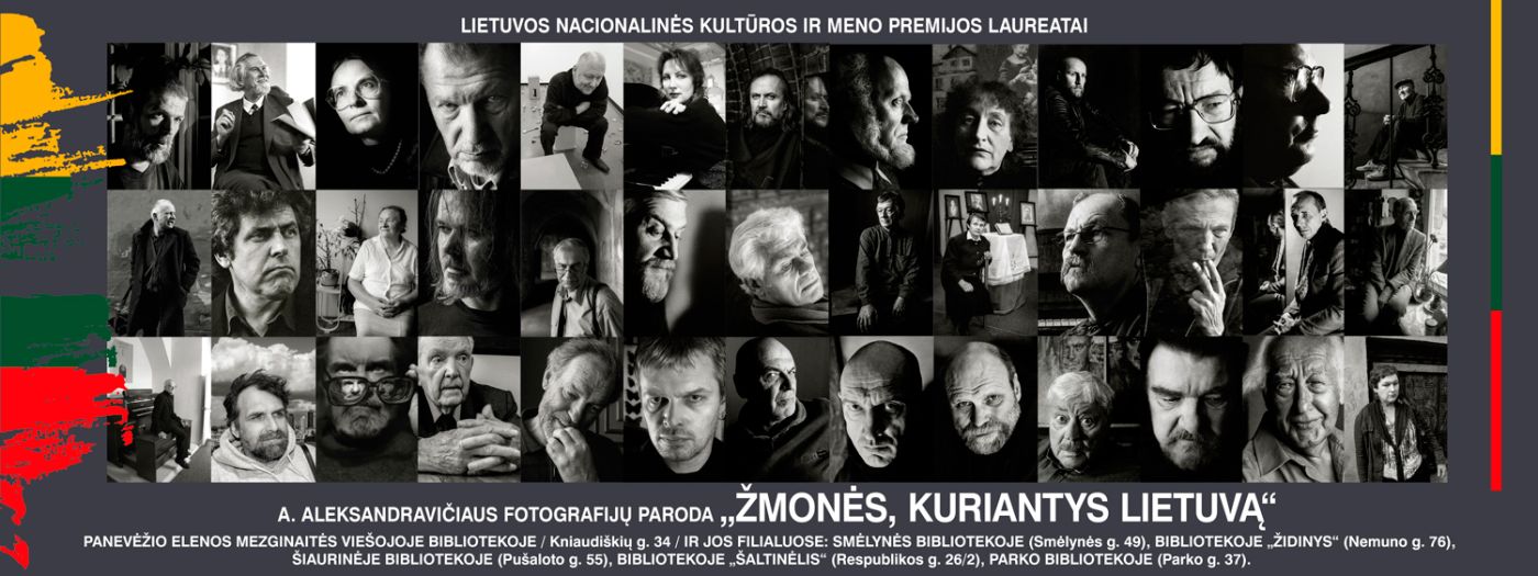 Fotomenininko Algimanto Aleksandravičiaus portretų paroda „Žmonės, kuriantys Lietuvą“