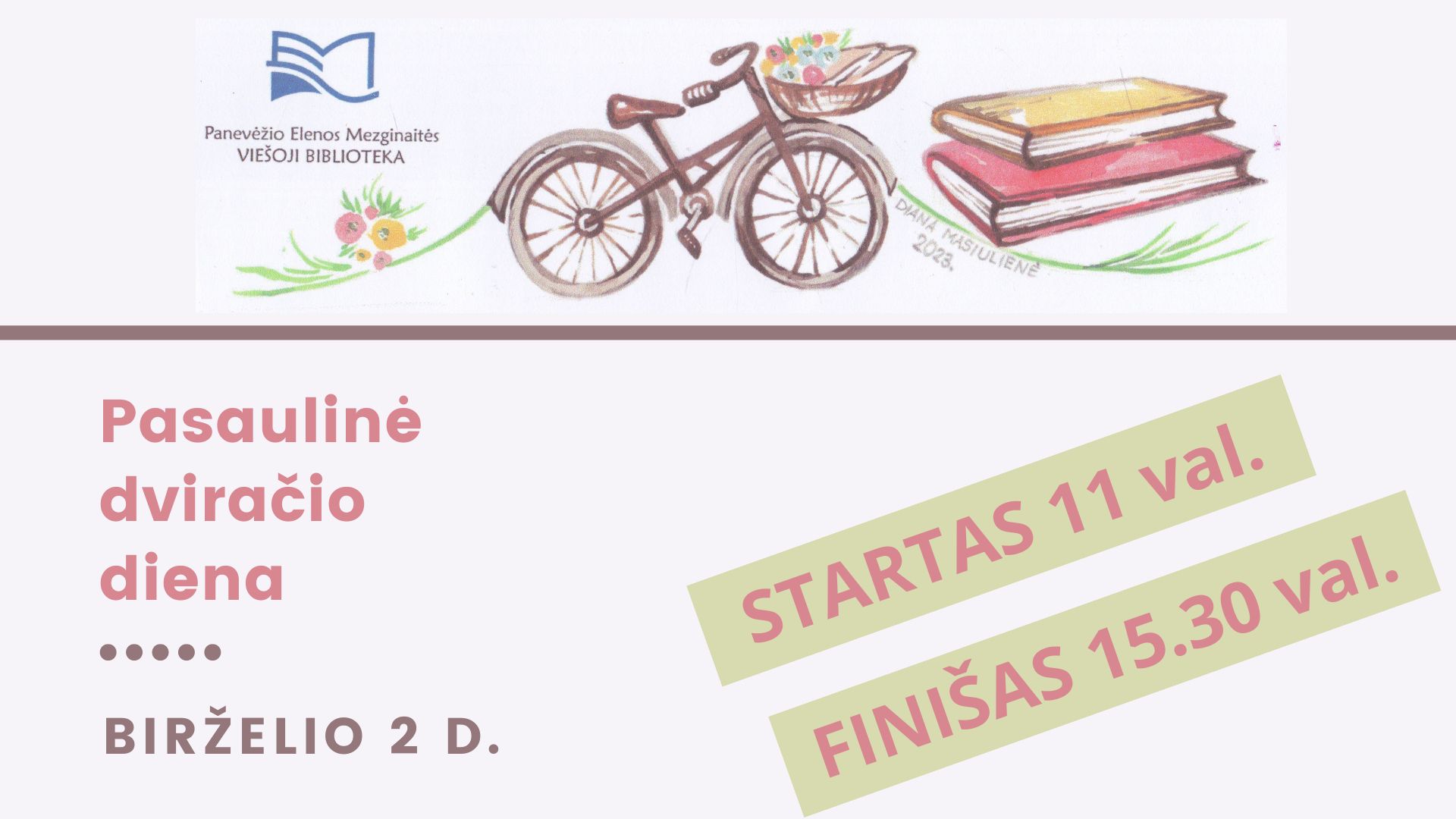 Prisijunkite prie akcijos „Bibliotekininkas ir skaitytojai ant dviračio“