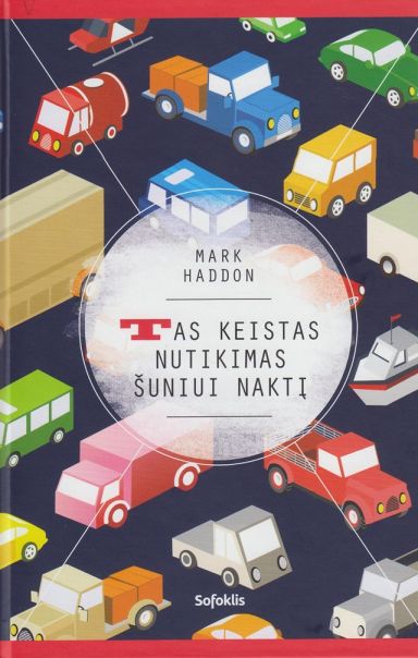 „Tas keistas nutikimas šuniui naktį“, autorius Haddon M., spalvotas viršelis