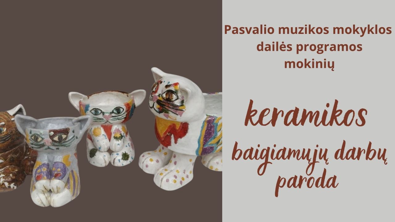 Nuotaikingi moksleivių keramikos darbai