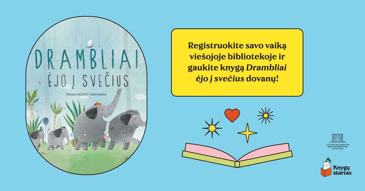 Diana Nausėdienė paskelbė naują „Knygų starto“ etapą – kvietimą lankytis bibliotekose ir dovaną mažiausiems skaitytojams