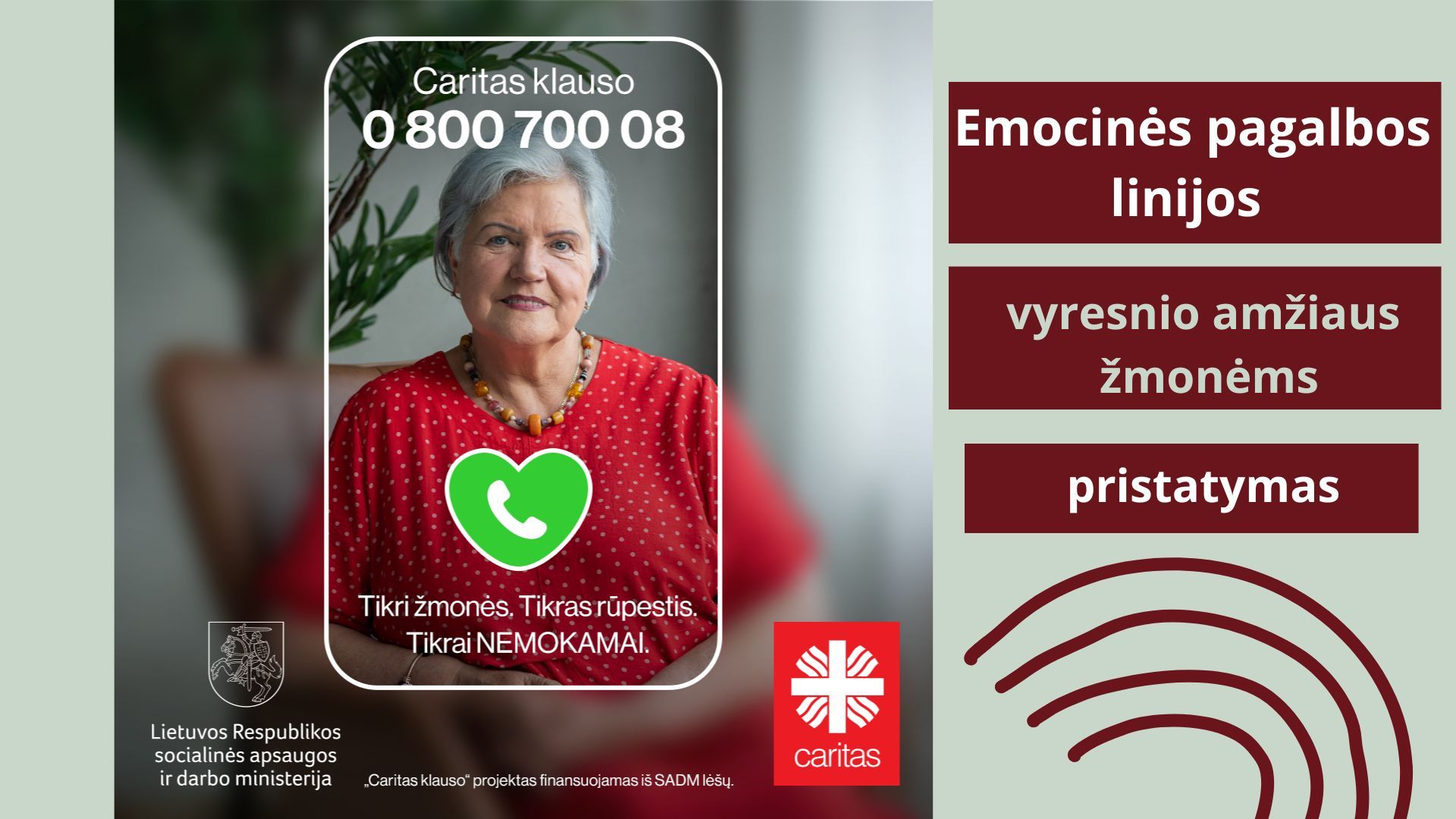Caritas klauso – pagalba vyresniems žmonėms