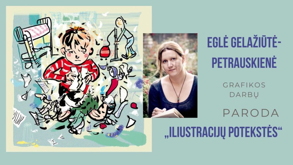 Grafikos darbas – knygos iliustracija ir jo autorė