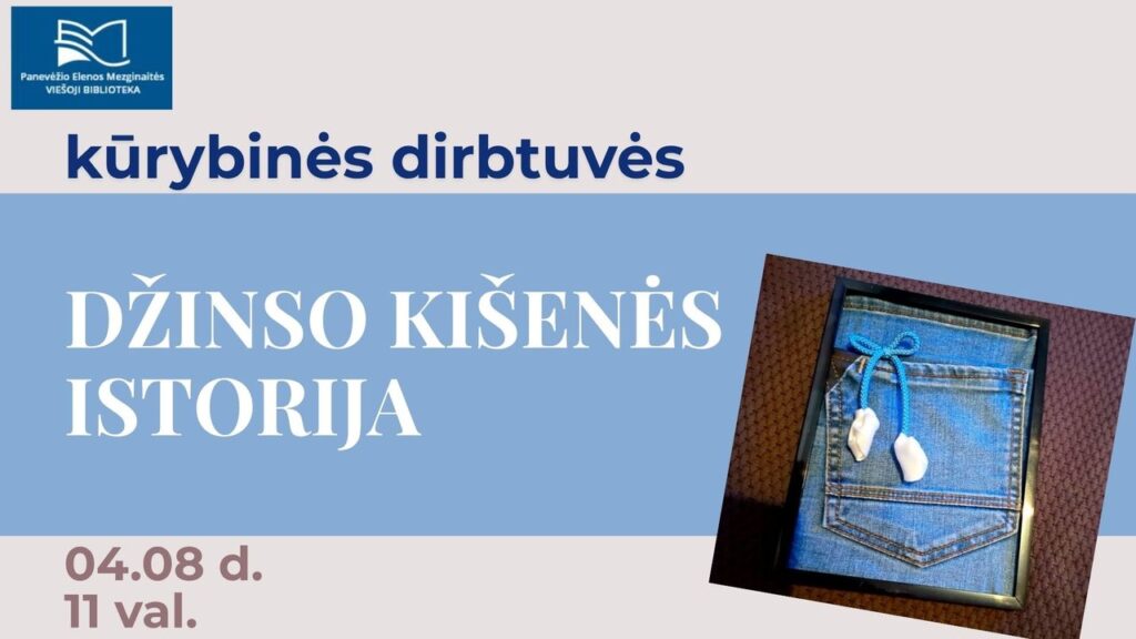 Renginio vizualas – tekstas ir džinsų kišenė