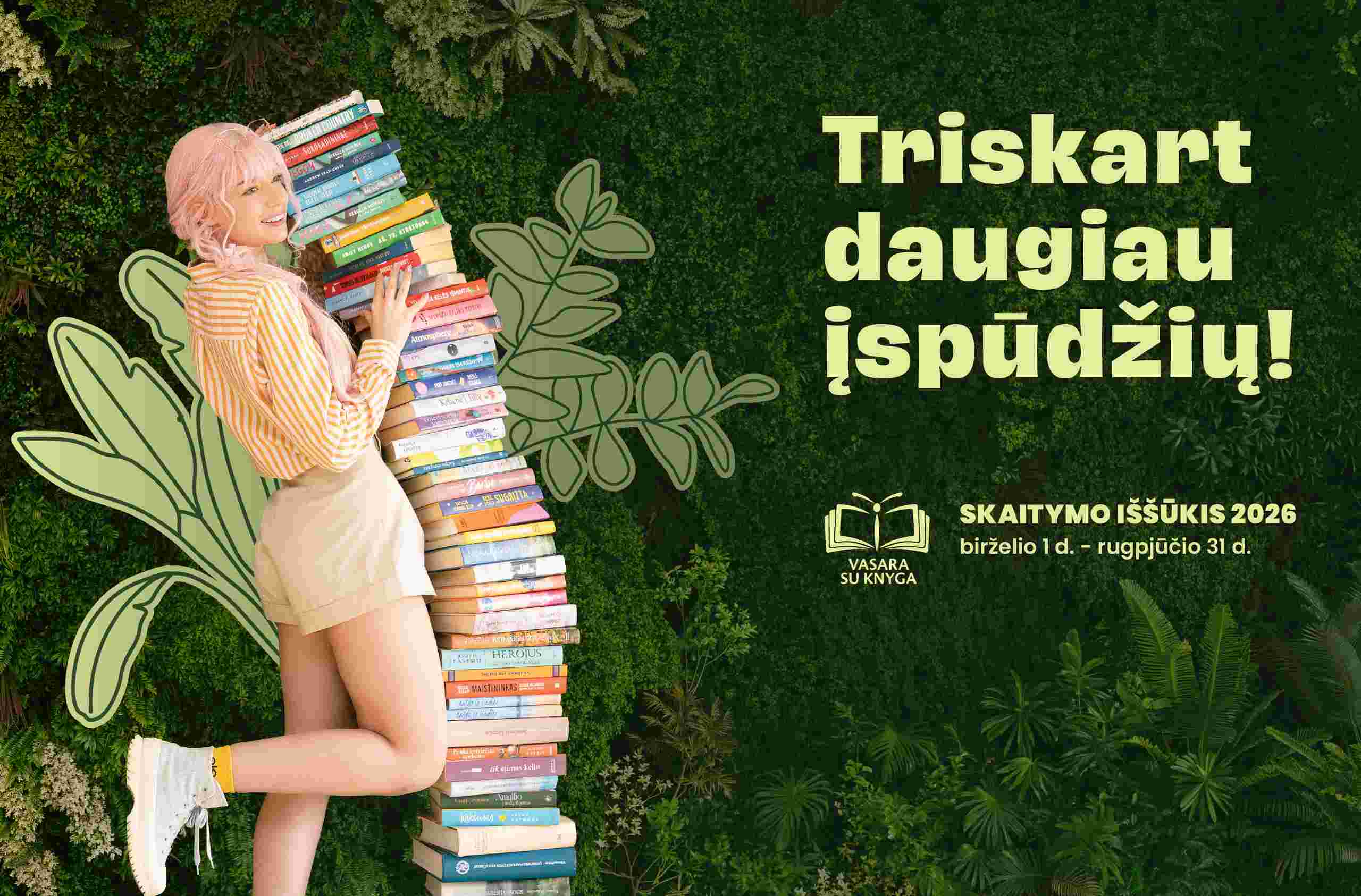 Startuoja skaitymo iššūkis „Vasara su knyga“: organizatoriai tikisi dar vieno rekordo