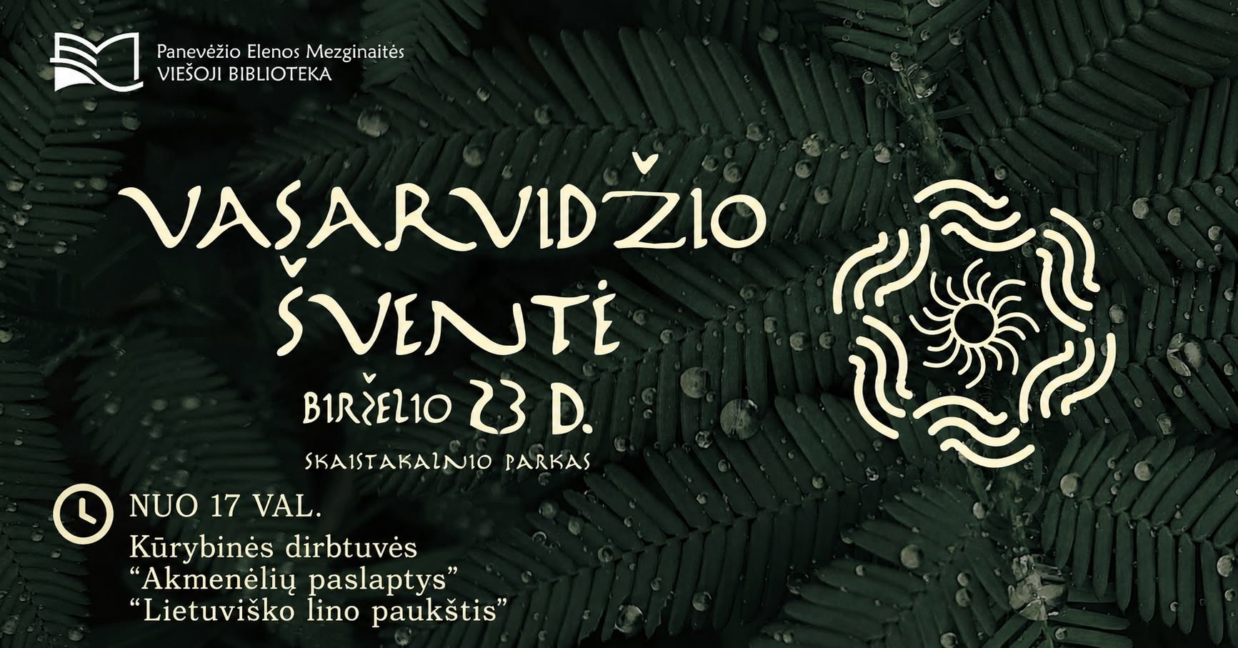 Vasarvidžio šventėje – kūrybinės bibliotekos dirbtuvės